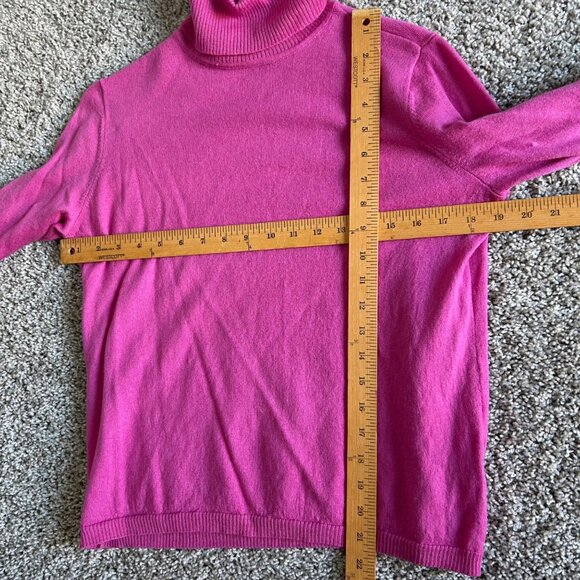 Pendleton Womens L Turtleneck Sweater L 100% Merino Wool Soft Lightweight Pink - Picture 6 of 8